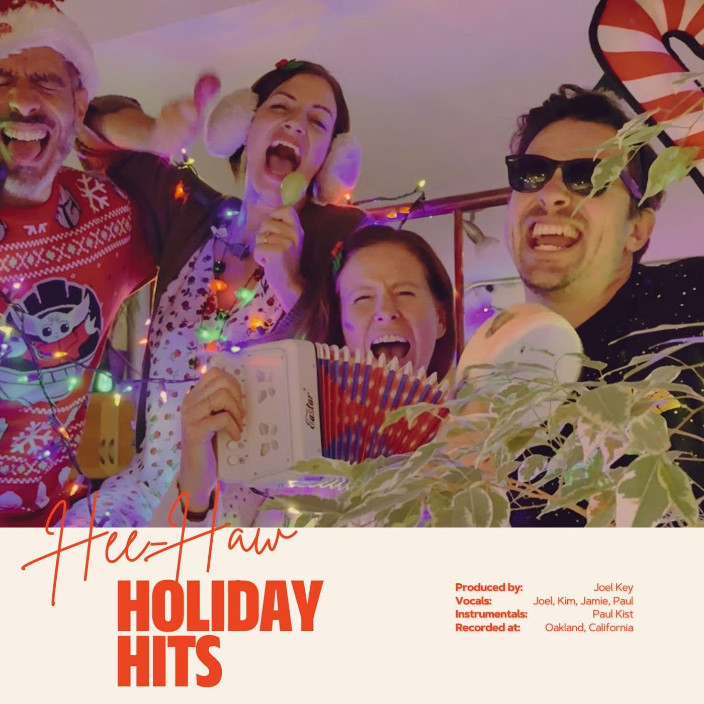 Holiday Hits album cover featuring the Family Band